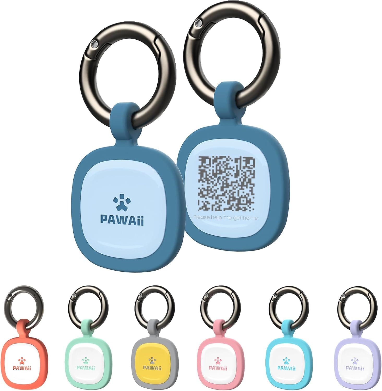 Silent Silicone QR Code Dog ID Tag for Pets, Waterproof Lightweight Collar Attachment, Instant Digital Profile Update and Scannable Pet Safety Access — 1 of 5
