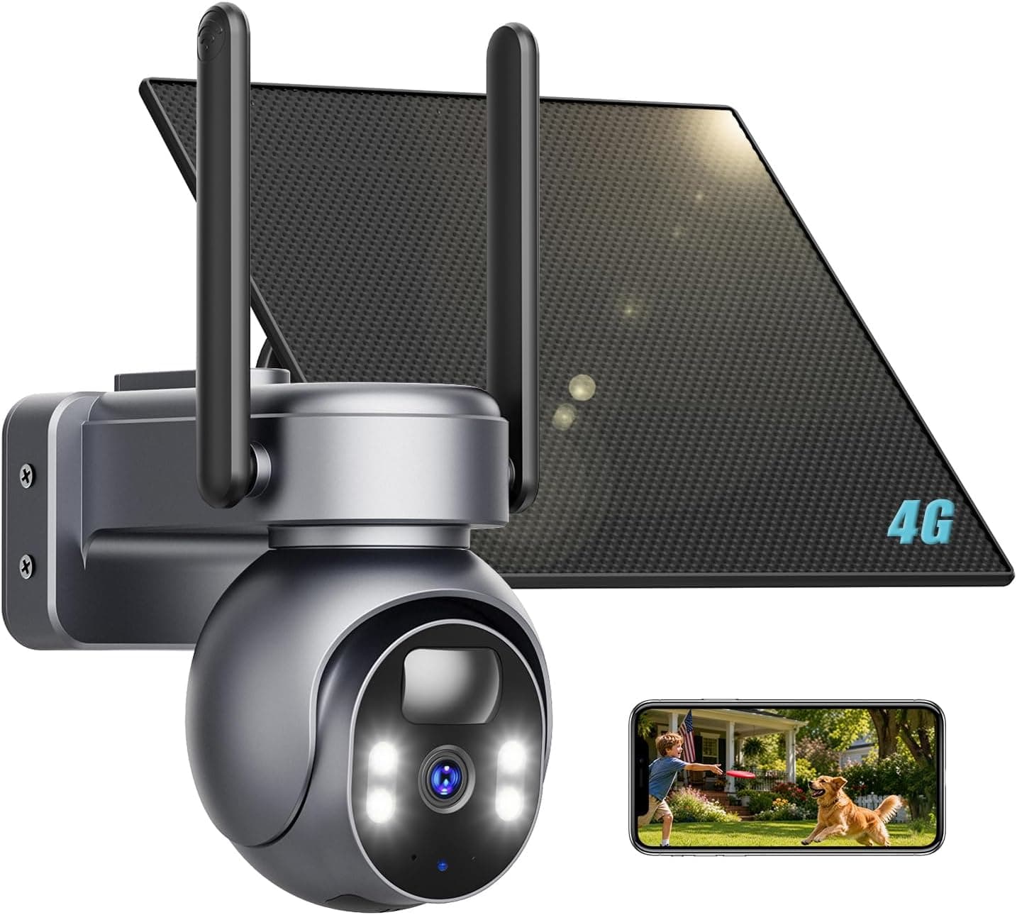 4G LTE Cellular Outdoor Security Camera 2K with Crystal Clear Resolution, Motion Detection and Night Vision for Complete Home Property Protection — 1 of 5