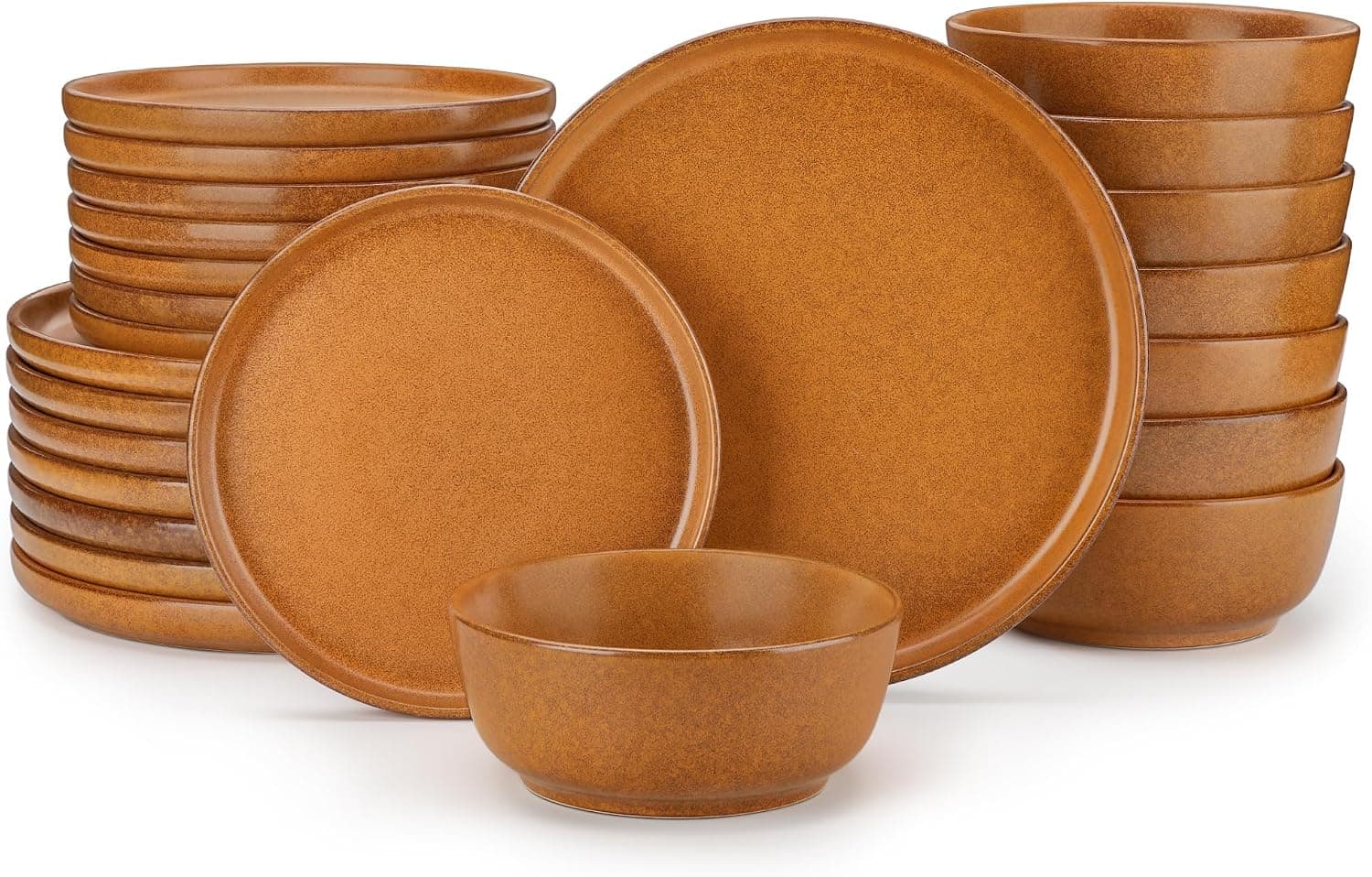 Zermatt 24-Piece Stoneware Dinnerware Set Featuring Premium Material Construction, Service for Six, Elegant Table Setting and Durable Everyday Finish